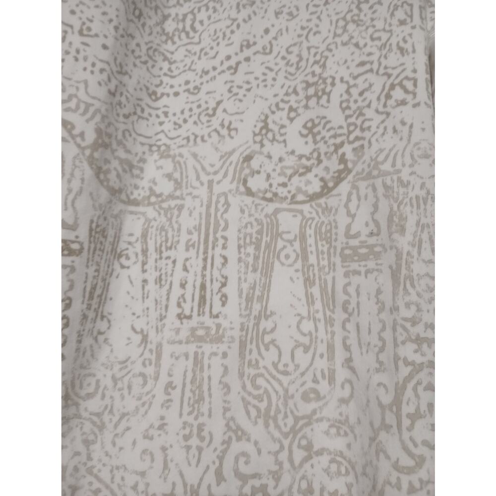 Chicos So‎ Lifting Crop Pants Womens 3 Beige White Stretch Paisley Print Casual - Picture 3 of 8